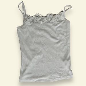 Y2K white tank top